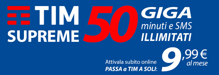 TIM 50GB Internet e SMS Minuti Illimitati