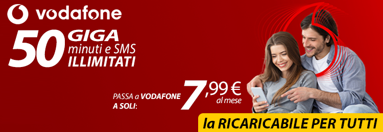 Vodafone 50 GB - Minuti e SMS Illimitati